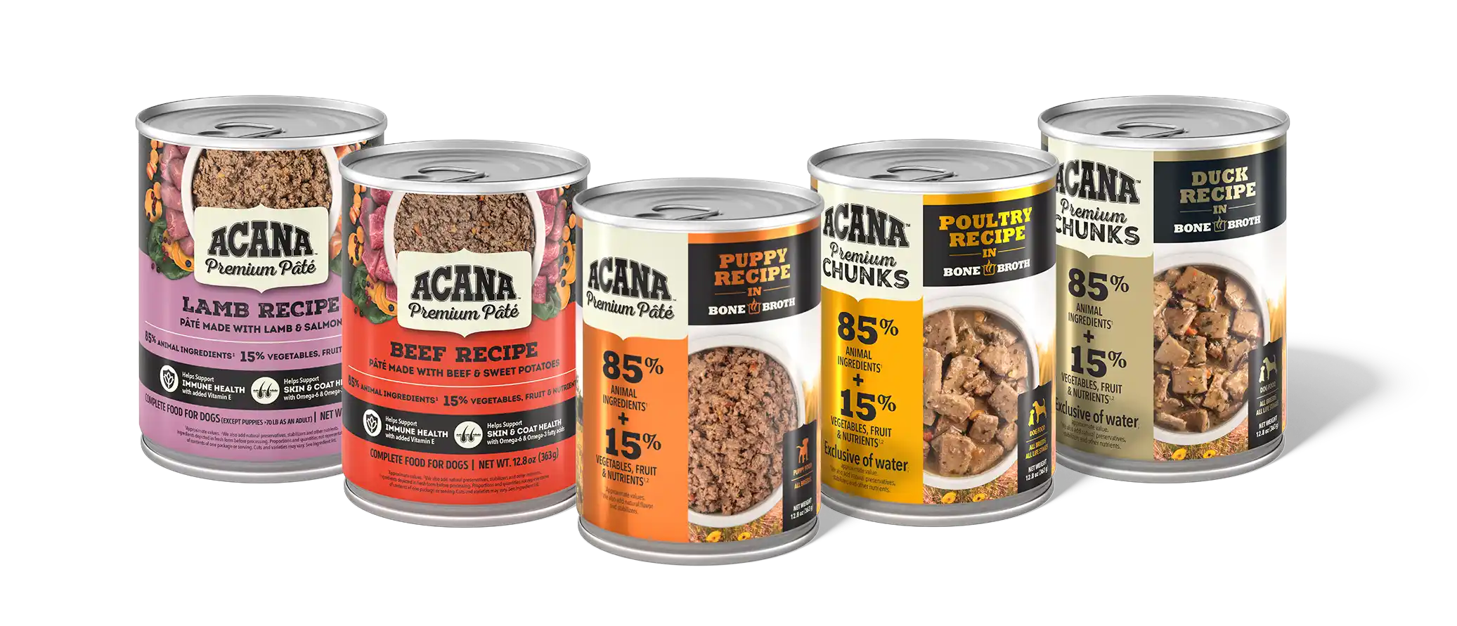 Complete ACANA Wet Dog Food lineup